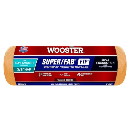 Wooster 9" Paint Roller Cover, 3/8" Nap, Knit Fabric RR923-9